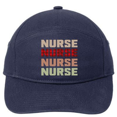 Retro Plaid Red Nurse Life For National Nurse Day Gift 7-Panel Snapback Hat