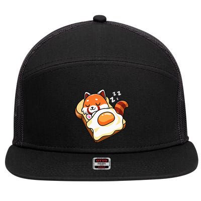Red Panda 7 Panel Mesh Trucker Snapback Hat