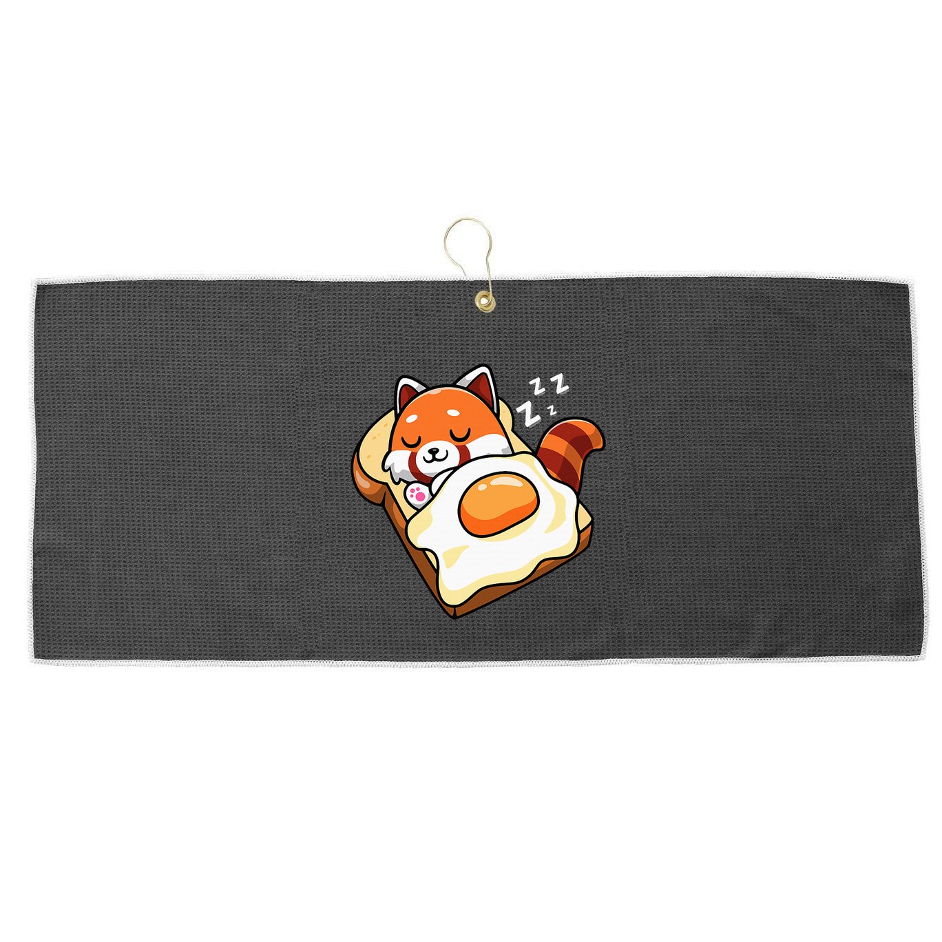 Red Panda Large Microfiber Waffle Golf Towel