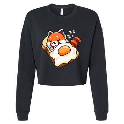 Red Panda Cropped Pullover Crew