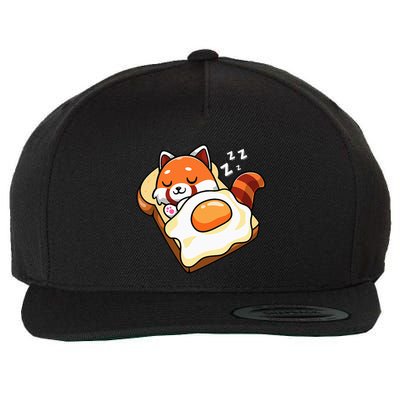 Red Panda Wool Snapback Cap