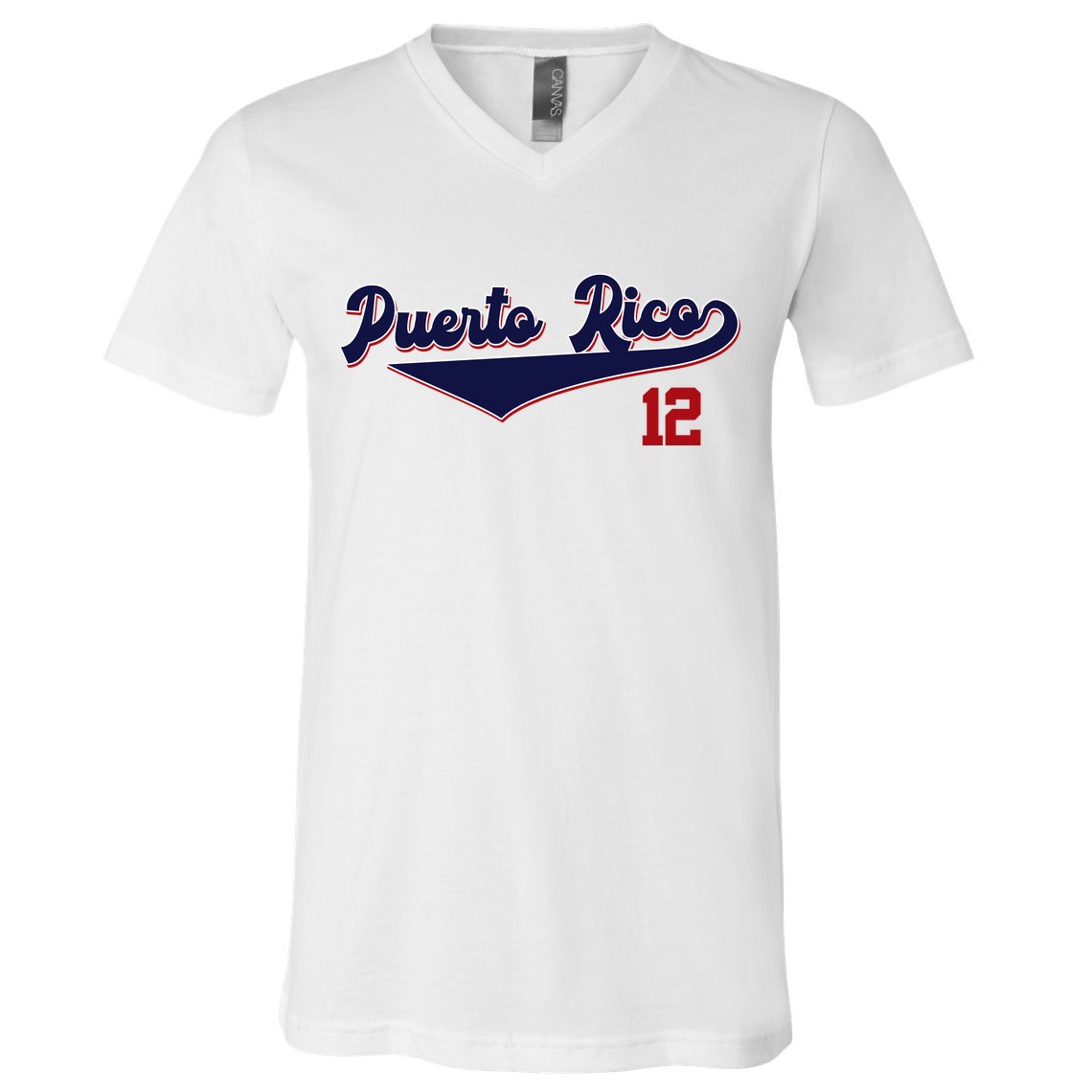 Retro Puerto Rico Beisbol Jersey Boricua Baseball 12 V-Neck T-Shirt