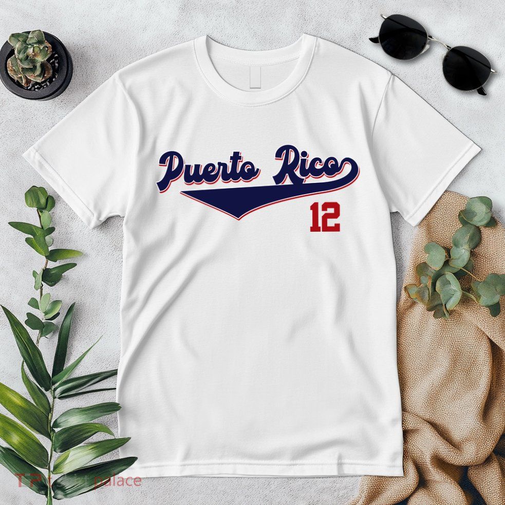 Retro Puerto Rico Beisbol Jersey Boricua Baseball 12 Premium T-Shirt