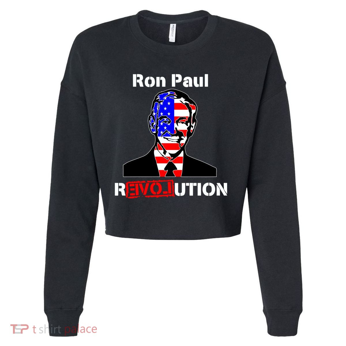 Ron Paul Revolution Cropped Pullover Crew