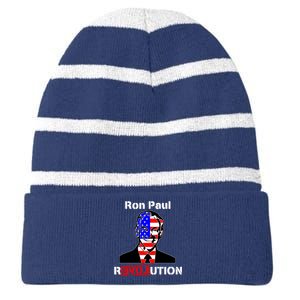 Ron Paul Revolution Striped Beanie with Solid Band