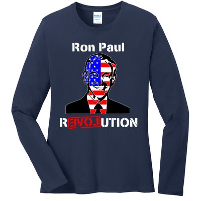 Ron Paul Revolution Ladies Long Sleeve Shirt