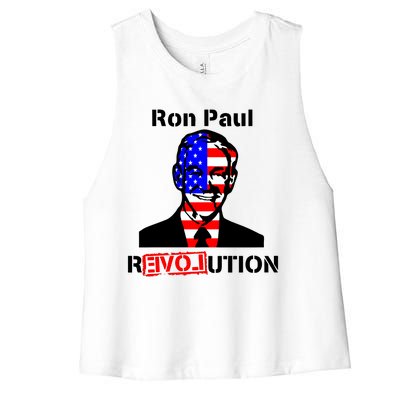 Ron Paul Revolution Women's Racerback Cropped Tank