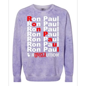 Ron Paul Revolution Word Colorblast Crewneck Sweatshirt