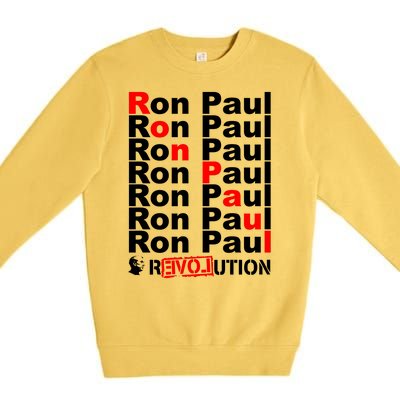 Ron Paul Revolution Word Premium Crewneck Sweatshirt