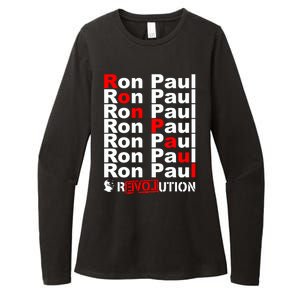 Ron Paul Revolution Word Womens CVC Long Sleeve Shirt