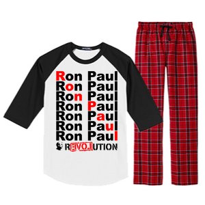 Ron Paul Revolution Word Raglan Sleeve Pajama Set