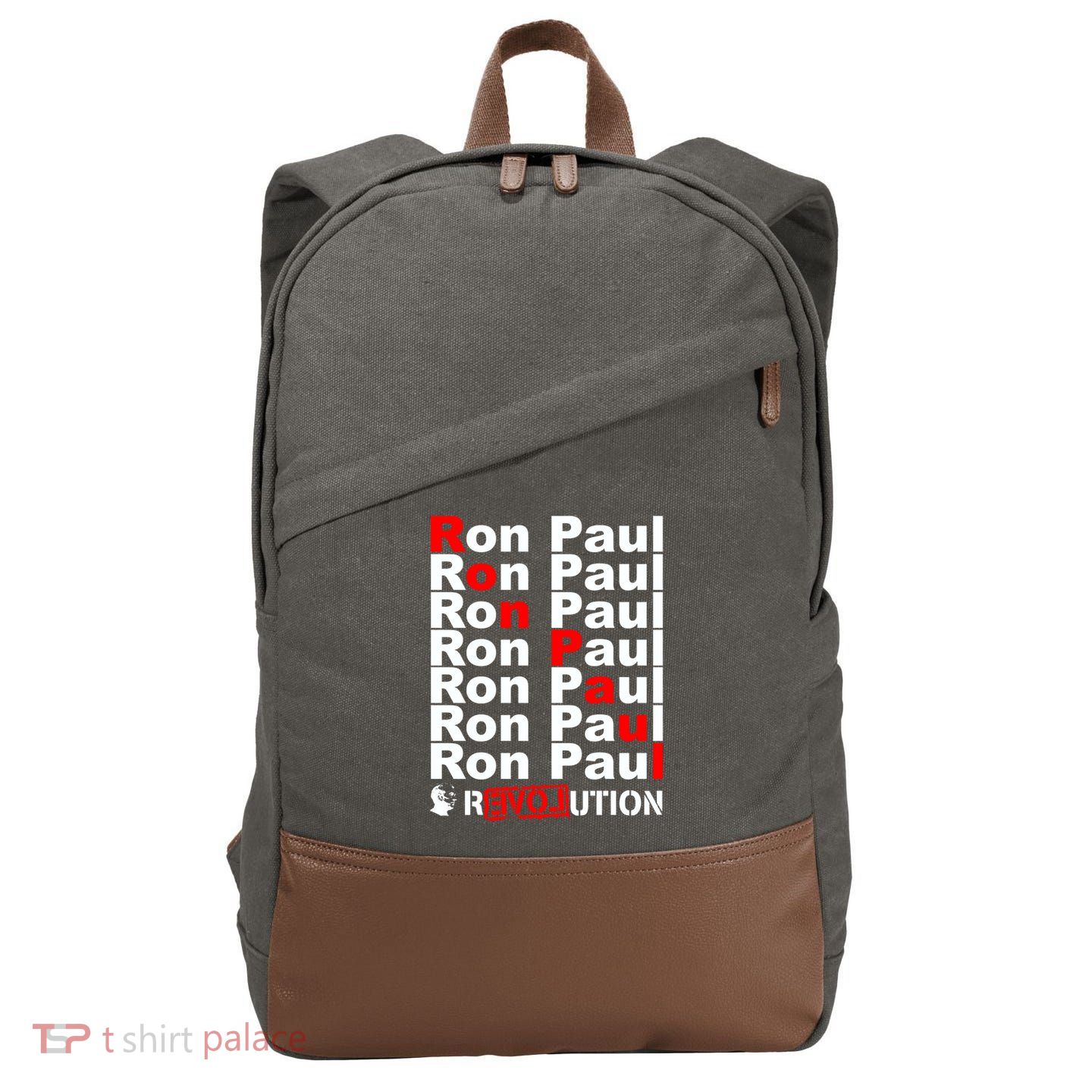 Ron Paul Revolution Word Cotton Canvas Backpack