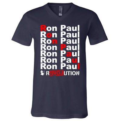 Ron Paul Revolution Word V-Neck T-Shirt