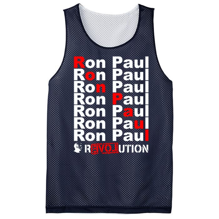 Ron Paul Revolution Word Mesh Reversible Basketball Jersey Tank