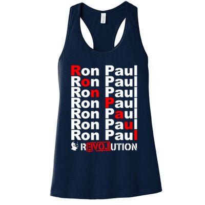 Ron Paul Revolution Word Womens Tank Top