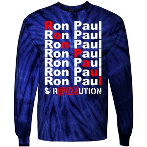 Ron Paul Revolution Word Tie-Dye Long Sleeve Shirt