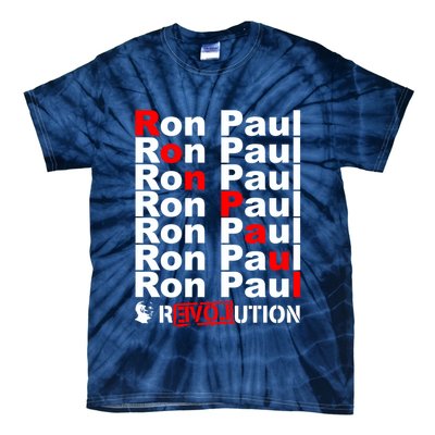 Ron Paul Revolution Word Tie-Dye T-Shirt