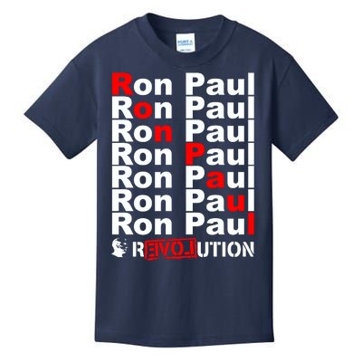 Ron Paul Revolution Word Kids T-Shirt