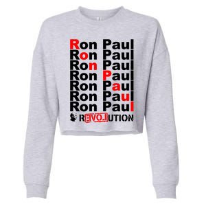 Ron Paul Revolution Word Cropped Pullover Crew