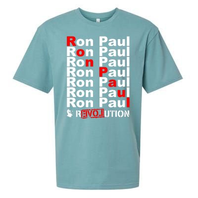 Ron Paul Revolution Word Sueded Cloud Jersey T-Shirt