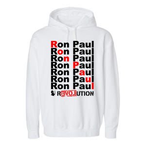 Ron Paul Revolution Word Garment-Dyed Fleece Hoodie