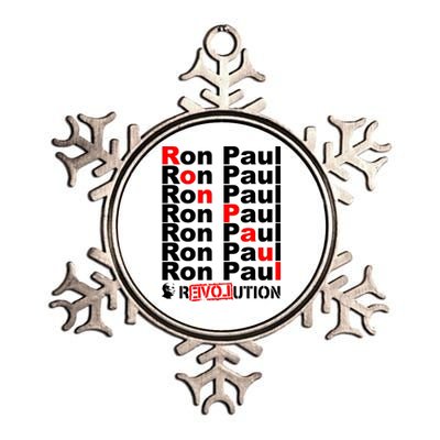 Ron Paul Revolution Word Metallic Star Ornament