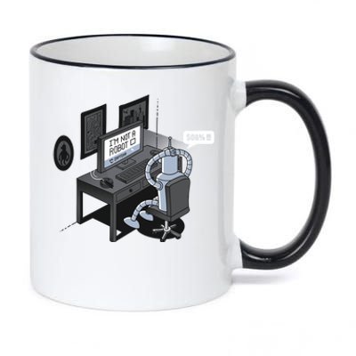 Robot Problems 11oz Black Color Changing Mug