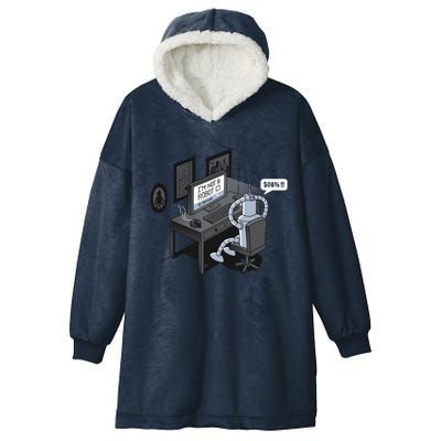 Robot Problems Hooded Wearable Blanket