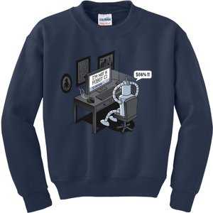 Robot Problems Kids Sweatshirt