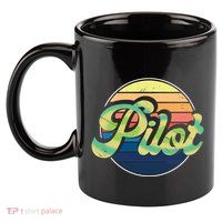 Retro Pilot 11oz C Handle Ceramic Mug