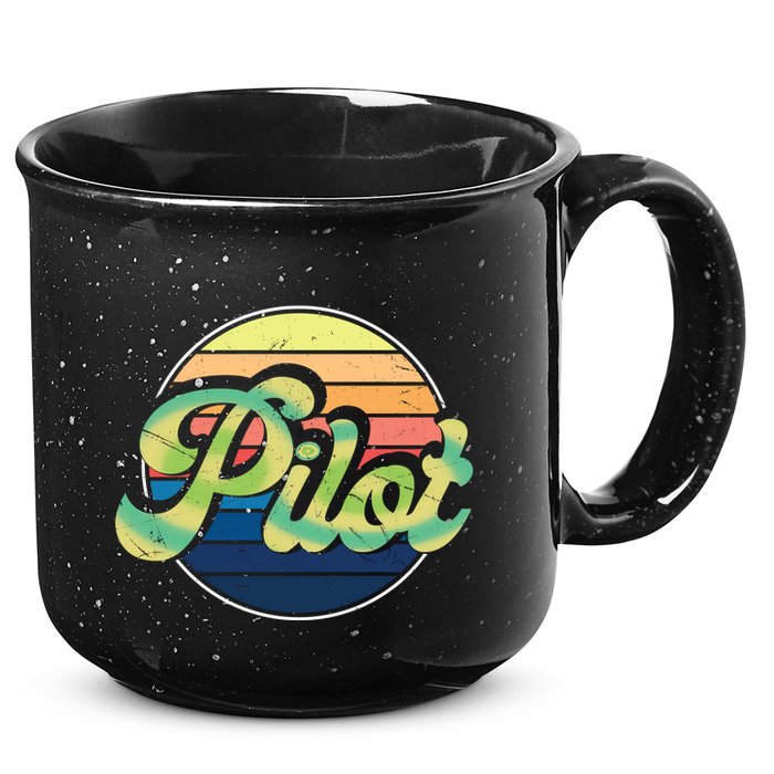 Retro Pilot 15oz Campfire Ceramic Mug