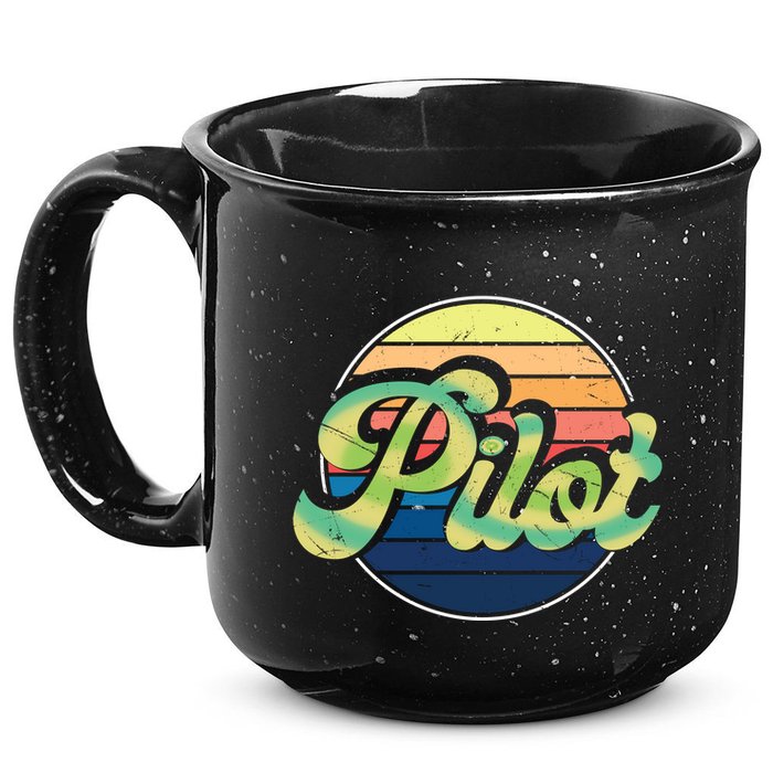 Retro Pilot 15oz Campfire Ceramic Mug