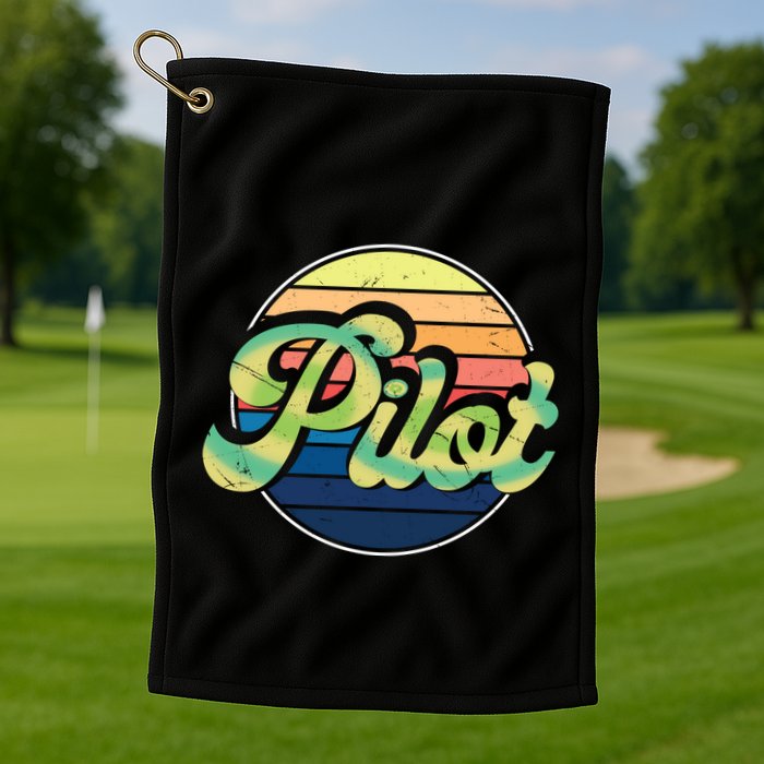 Retro Pilot Golf Towel