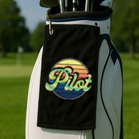 Retro Pilot Golf Towel