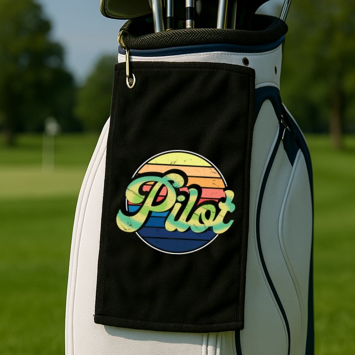 Retro Pilot Golf Towel