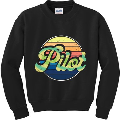 Retro Pilot Kids Sweatshirt