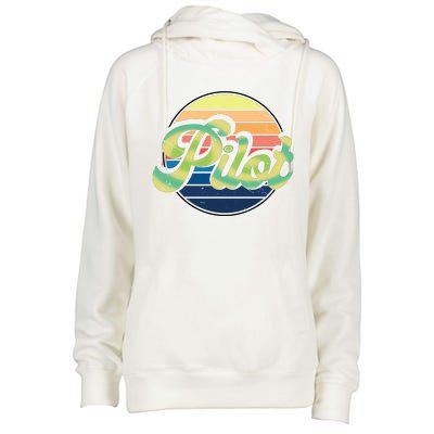 Retro Pilot Womens Funnel Neck Pullover Hood