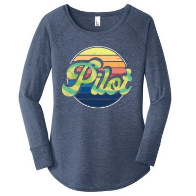 Retro Pilot Women's Perfect Tri Tunic Long Sleeve Shirt