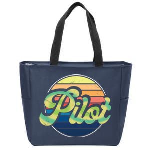 Retro Pilot Zip Tote Bag