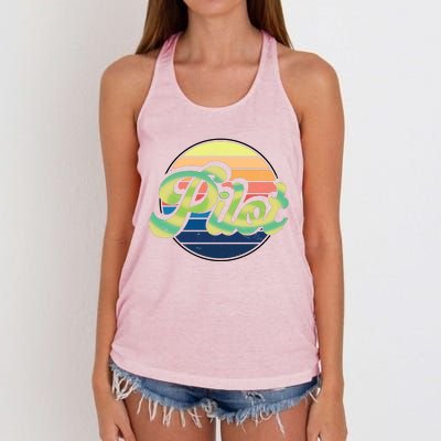 Retro Pilot Women's Knotted Racerback Tank