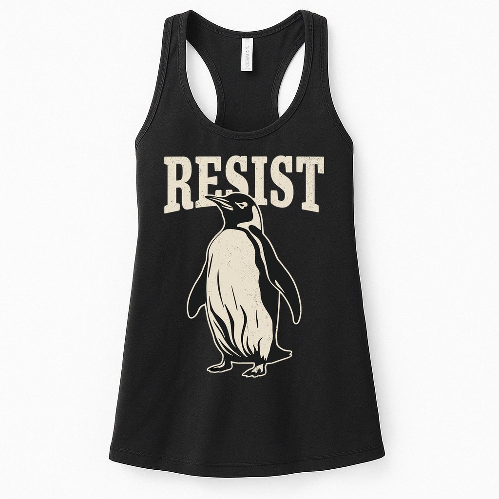 Resist Penguin Womens Tank Top