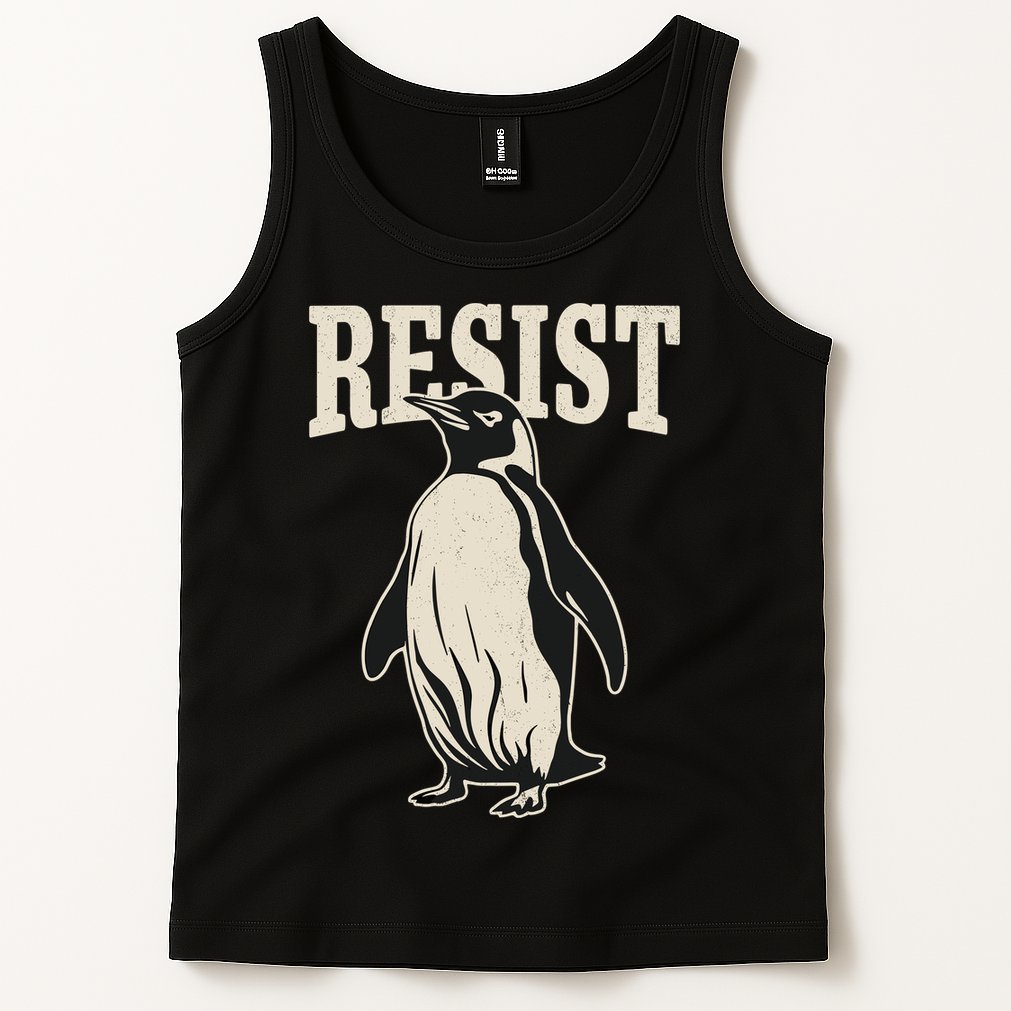 Resist Penguin Tank Top