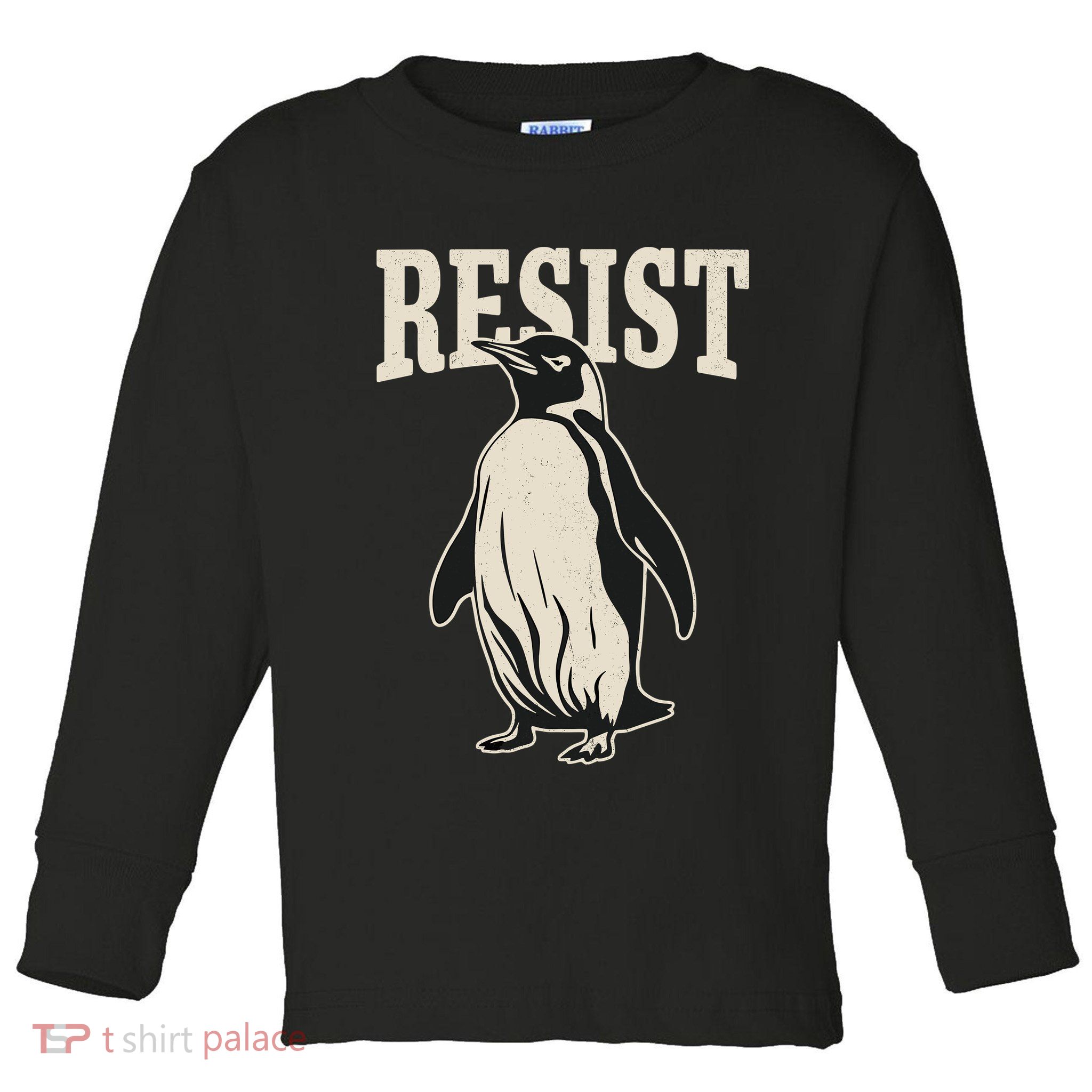 Resist Penguin Toddler Long Sleeve Shirt
