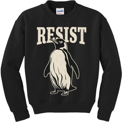 Resist Penguin Kids Sweatshirt