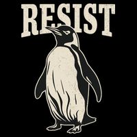 Resist Penguin Zip Tote Bag