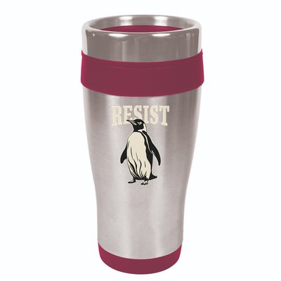 Resist Penguin 16oz Travel Tumbler