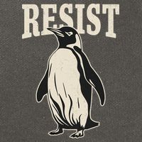 Resist Penguin Cotton Canvas Backpack