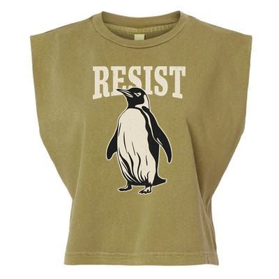 Resist Penguin Garment-Dyed Women's Muscle Tee