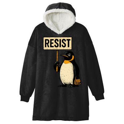 Resist Penguin Hooded Wearable Blanket