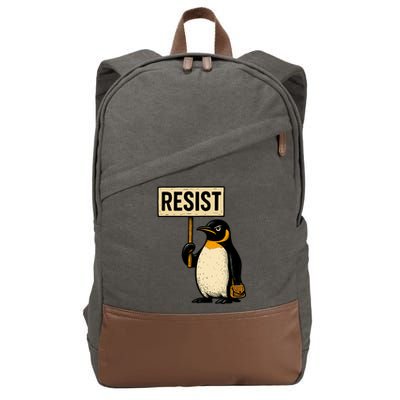 Resist Penguin Cotton Canvas Backpack